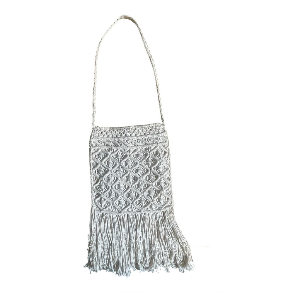 Vintage Cream Crochet Handbag